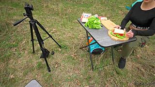 Hungry Stranger Trades Dick for Sandwich - POV