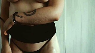 trish collins rides oiled big black cock passionately