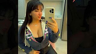 Public Store Fitting Room Trying on Haul of Sexy Outfits by Hot Latina.