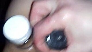 Sexy amateur brunette uses toys for anal fisting and assfucking at home