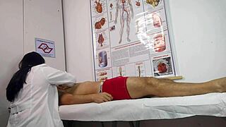 patient gets excited in front of nurse