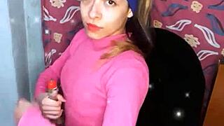 petite cute beautiful workout routine before recording