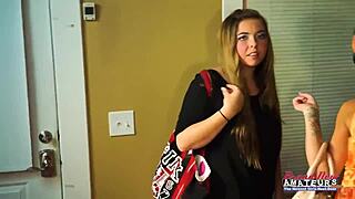 Petite Blonde Madelyn and Horny Brunette Sofia Finger Each Other's Pussy with Passion