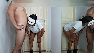 Today you gotta fuck my ass right here in the hallway, babe