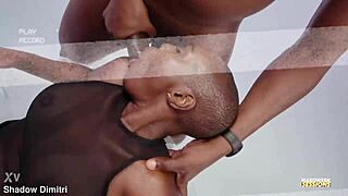 Zaawaadi, Goro Kush, and Shadow Dimitri in an intense MMF threesome with monster cocks!