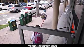 skinny blonde teen 18+ shoplifter fucked by horny mall cop