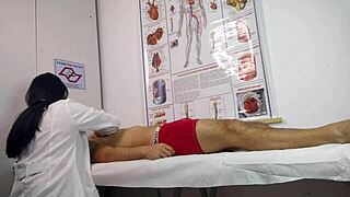 patient gets excited in front of nurse