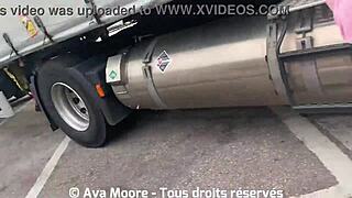 i filmd a truckr's ballz in hiz cabin wit ava moor n glory zavatrash - real porn.