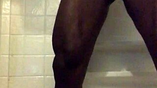 Shower Strokes With Monster Cock
