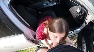 I Seduced My Driver - Gave Him A Sloppy Blowjob And Swallowed Every Drop