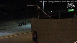 couple gets caught naked on the beach by security cam 😲 full video on xvideos red