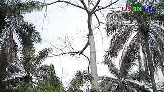 holiday group sex in forest with creampie