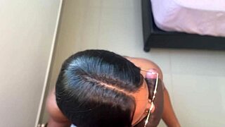 Amateur Couple's POV Blowjob With Glasses Girl.