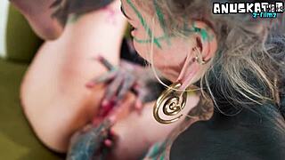 Tattooed hippie learns anal from alternative pornstar