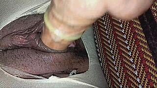 Boldly tearing schoolgirl's stockings to fuck her tight shaved pussy