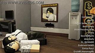 friend fucks girlfriend rough in office with monster cock