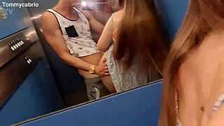 We had wild sex in that public elevator, squirting everywhere