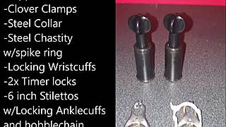 Sissy prepares for self-bondage in extreme ways