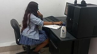 Eighteen-Year-Old Studying Computer Classes in Scantily Clad Outfit Because She's Hot
