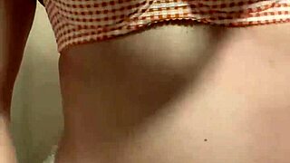 Shy in junior underwear, teasing anal and nipples under shame costume.