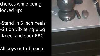 Sissy prepares for self-bondage in extreme ways