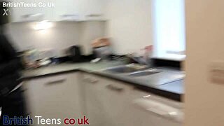 Contrast The Innocent Ice Cream With The Naughty Cum Topping For This British Teen