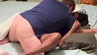 AMATEUR EBONY FUCKS NEIGHBORHOOD GUY! Homemade Passion!