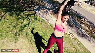 milf says 'what's happening?' as mysterious man surprises her in scream parody