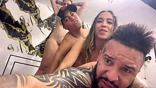 My college friends wanted to have an orgy at my house everyone fucked everyone came in ass and pussy what a delight