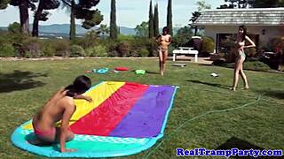 outdoor cockfeast with amateur making cum bubbles 😍