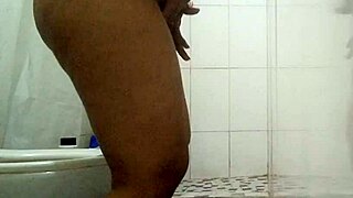 feeling so horny, masturbating in bathroom to orgasm