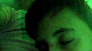 Slut sucking a fat cock.