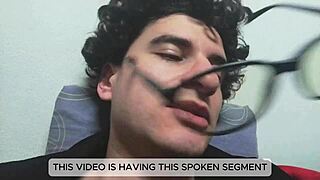 skinny young amateur with big cock blasts huge cumshot on client's machine