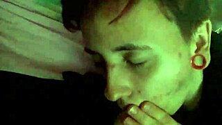 Slut sucking a fat cock.