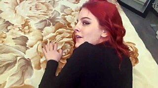 redhead teen with natural tits loves fucking in amateur couple