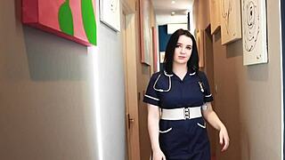 nurse harding cucks her boyfriend with cumshot right after work