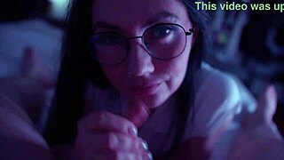 Prurient woman sucks paramour's cock passionately.