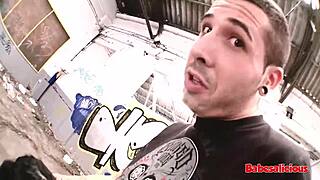 Watch this cute Spanish MILF get picked up for amateur outdoor casting?