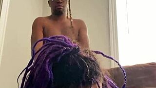 broke purple dreadhead takes hard dick in rough pounding