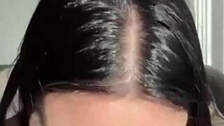 Sapphire's emotional dildo play in her wet pussy.