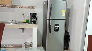 pleasing the worker repairing my house by helping with repairs and offering a drink