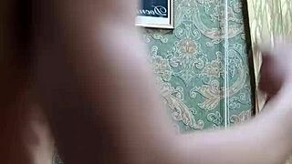 skinny boy flexes after study