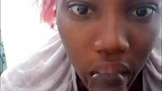 girl next door blows cumload with spit bubbles deep sloppy throat and pussy farts for master