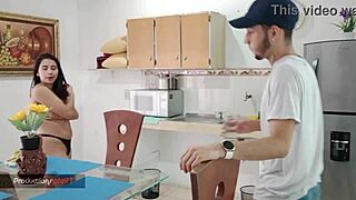 pleasing the worker repairing my house by helping with repairs and offering a drink