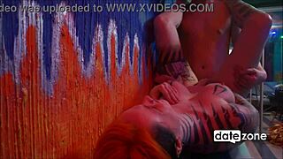 tattooed babe receives deepthroat and homemade anal in bedroom