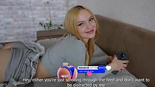 Stepsister Couldnt Resist And Put Aside Her Book To Suck Cock