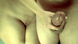 Ultra close up handjob - he explodes on the camera