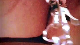 Big pink pussy lips dangled and stretched down with weights.