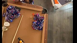 cheerleader fucks at the pool hall 😏💦