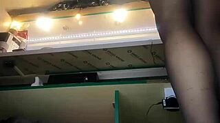 Sexy Milf Flashes Big Pussy Lips in Mini Skirt Outdoors at Work Despite Cold Winter